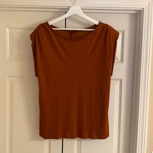 Tan muscle tee.  Ann Taylor Factory. Large